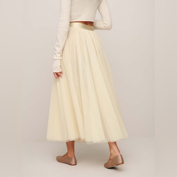 NWT Reformation Prisca Skirt Size XS Ivory - Picture 4 of 11